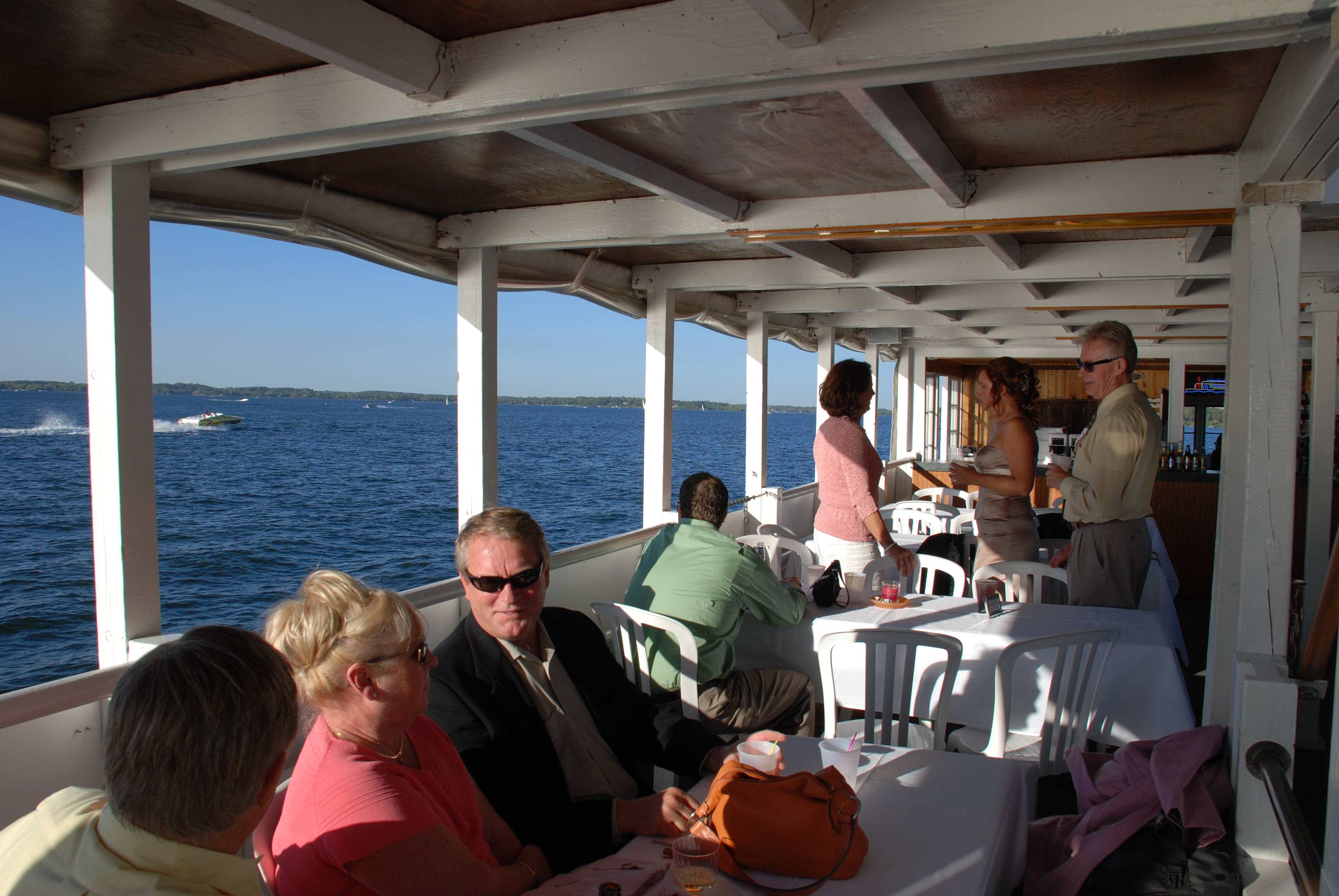 Good view of open decks on starboard